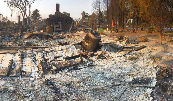 Sonoma Fire Damage