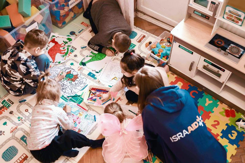 Emergency shelters include child-friendly spaces that help Ukrainian kids begin to feel safe again away from home.