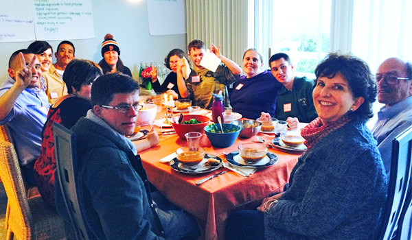 Anita celebrating with Shupin residents