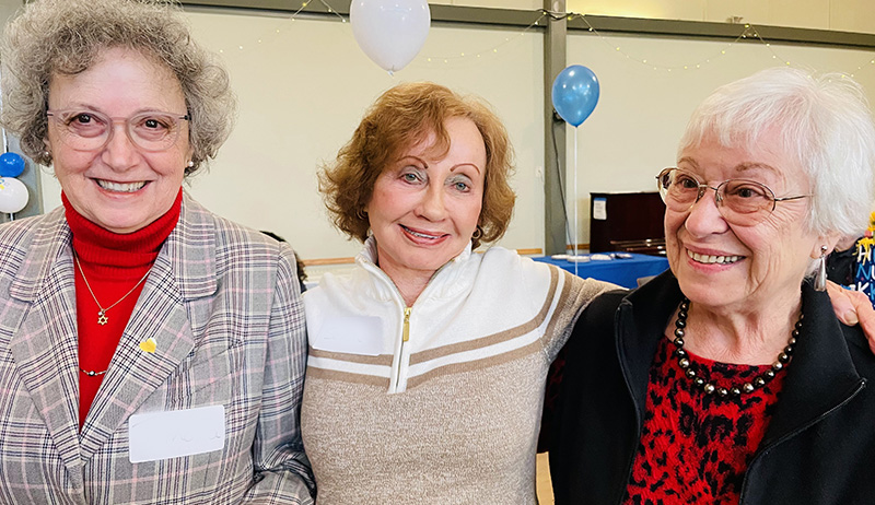 Survivors Tamara, Sonia, and Lydia enjoying a recent Café by the Bay event on the Peninsula.