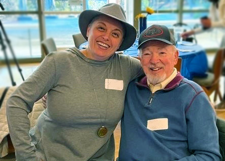 Beatrice, JFCS volunteer, and Ben, 92-year-old survivor