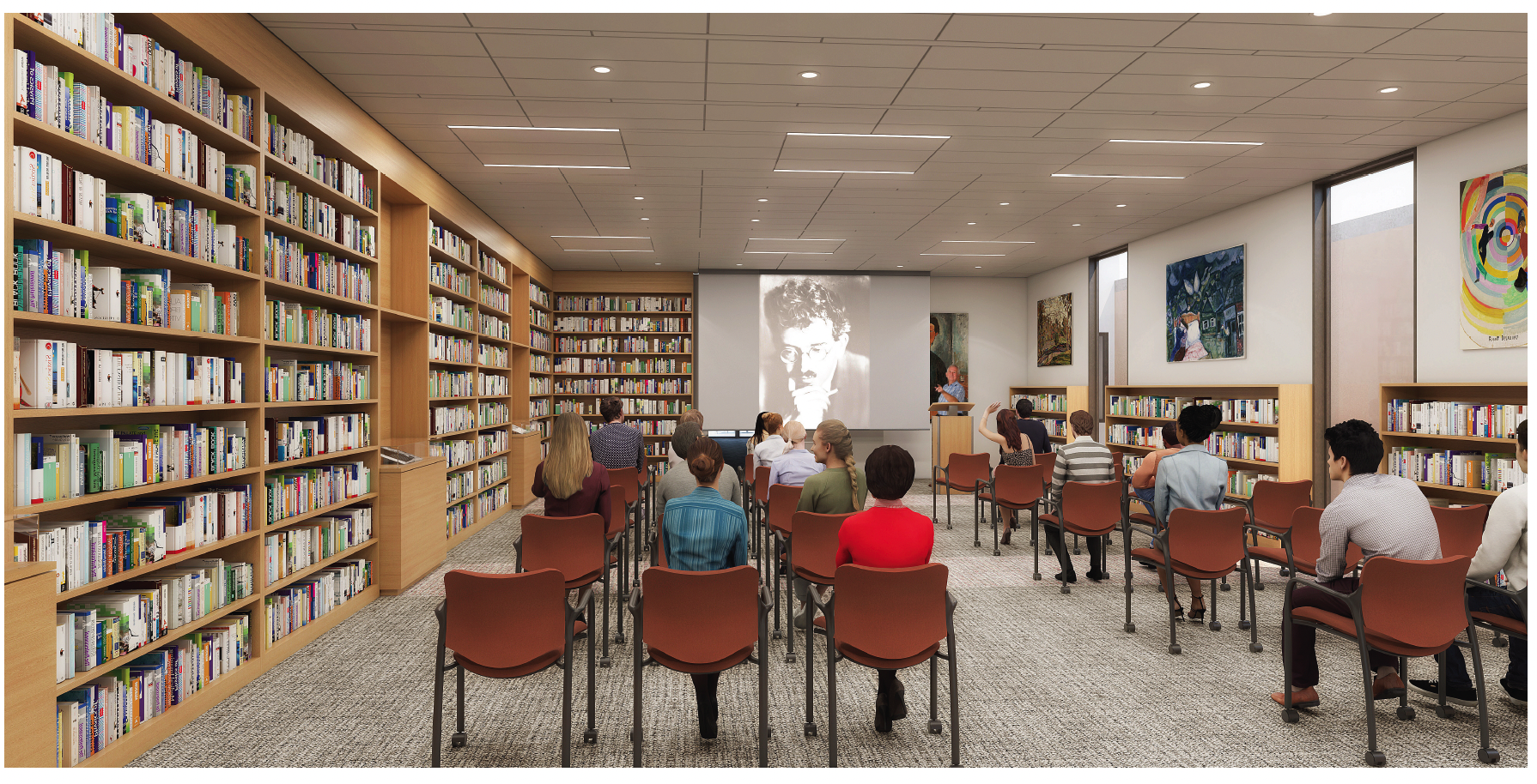 Artist’s rendering of the new Tauber Library and Archives