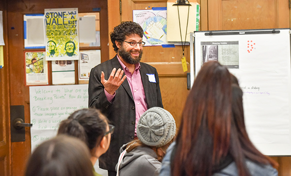 Teacher addressing classroom