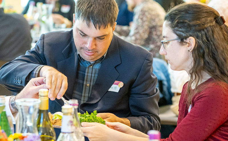 People participating in Shupin Passover Seder