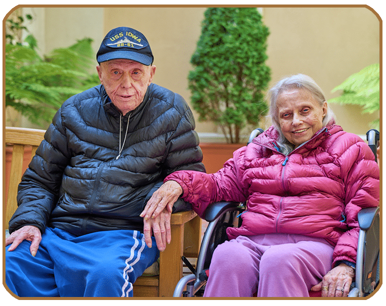 Allen and Dorothy at Rhoda Goldman Plaza.