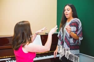 person singing