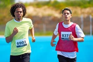 People running a race