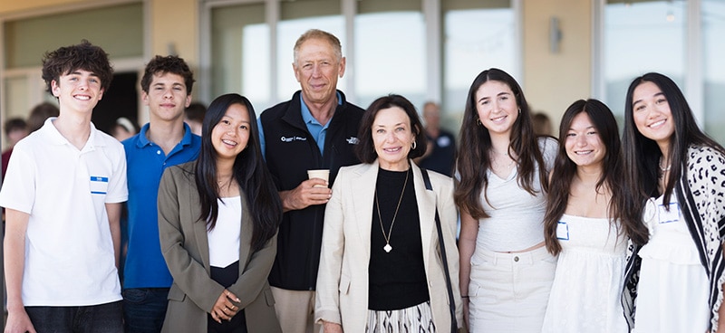 Vlad and Sana Shmunis with a few of this year's Summer Interns. 