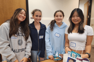Teens packing gift bags